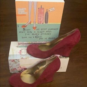 Nine West suede wedge heels